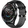MaEiol 22mm Cinturino Pelle per Xiaomi Watch S4 / Xiaomi Redmi Watch 5 Active /5 Lite, Cinturino di Ricambio Orologio da Polso per Donna e Uomo - Nero