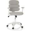 HJH Office sedia girevole per bambini KID ERGOLINO W con schienale ergonomico, grigio, 736428