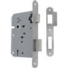 Amig - Serratura da infilare | Ingresso 60/68 mm | Serratura per Porte in Legno | Con la chiave Gorja sul bordo quadrato | Chiave vuota | Acciaio inossidabile opaco