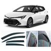 AC WOW 4 deflettori d'aria compatibili con Toyota Corolla Hatchback Hybrid (E210) 5 porte 2018 2019 2020 2021 2022 2023 2024 2025 Parapioggia Parasole Scudi Meteo