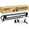 RIGIDON 12 pollici 30cm 30W 3000lm barra led fuoristrada luci di lavoro 4x4 | 12V 24V, singola fila, barras luce led, per auto camion UTE ATV barca trattore offroad veicoli, 6000K bianco, impermeabile