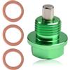 LEONTOOL Tappo magnetico per scarico dell'olio M16 x 1,5, in lega di alluminio, con guarnizioni in rame rosso, universale, a prova di perdite, accessori per auto per la maggior parte dei veicoli, moto