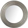 DRW Specchio da parete rotondo in resina argento