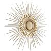 Romimex Specchio da parete in metallo dorato 80 x 80 x 6 cm