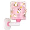 Dalber Lampada da parete per bambini Kawaii Friends a forma di animale rosa, 41769S, E27
