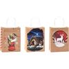 K3T 88010-6 - Sacchetti regalo in carta kraft per Natale, confezione da 12 pezzi, misura media (altezza x larghezza x profondità) 23 x 18 x 10 cm