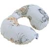 Medi Partners Cuscini da Viaggio Bambini Cuscino per Collo Seggiolino Auto - 100% Cotone Minky Bambino Poggiatesta Cervicale Testa Neonato Aereo Pillow (Safari con beige Minky)