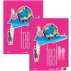 Staufen Feel it aereo rosa - 2 blocchi da 80 fogli ciascuno, righe da 28 mm (quadrettato da 5 mm con righe laterali), formato DIN A4, rilegatura a 4 punti, carta da 70 g/m²
