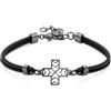 S'Agapõ Bracciale Uomo in Acciaio con Simbolo Croce | Collezione Rebel - SRB19