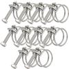 TopHomer 10 fascette stringitubo a doppio filo, regolabili da 36 a 40 mm, fascette stringitubo in acciaio inox, 11 misure opzionali a doppio filo idraulico a vite di fissaggio