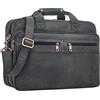 STILORD Alexander Borsa da lavoro in pelle uomo donna Grande borsa porta documenti e PC Ventiquattrore da ufficio Cartella per la scuola borsa a tracolla Colore:antracite