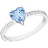 AMOR - Anello da Donna in Argento 925 - con Zircone - Design a Cuore - AMR-R0018