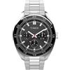 Timex TW2Y22600 Trend, Orologio da uomo da 45 mm, con cinturino a bracciale in acciaio inox argentato, quadrante nero e cassa argentata