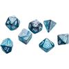 Wondertrail Chessex - Mini dadi in acciaio e foglia di tè con numeri colorati, 10 mm, confezione da 7