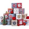 LIHAO - Calendario dell'avvento da riempire, vuoto, 24 scatole, sacchetti di carta kraft, regalo di Natale per uomo, donna, ragazzi, bambini, 7 x 7 x 7 cm.