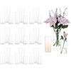 Glasseam Cilindro Vaso Per Fiori In Vetro Trasparente, 10 Set Glasseam Modern Basic Vasi Per La Decorazione Della Tavola Centrotavola Matrimoni Pampa Erba Portacandele Per Soggiorno Ornamenti, 10/15/20 Cm Alto