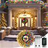 DBFAIRY Luci per albero di Natale, 20 m, 2 colori che cambiano colore, luci per esterni, batteria con telecomando verde, luci fatate per giardino, patio, matrimoni, decorazioni natalizie (bianco caldo