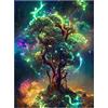 DCIDBEI Rotondo Pittura 5D Fai Da Te con i numeri 40x50 cm Albero Della Vita Mosaico Fai Da Te 5D Pittura con Diamanti 5D Cristallo Strass Ricamo Arte Artigianale Paint by Numbers Adulti Puzzle Diamanti