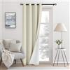 AOOSA Tenda Oscurante Termica Isolante, 214x132 CM Tende Spesse Invernali, Antivento Insonorizzante, Tenda Appesa Partizione con Anelli, Curtain Spesse per Soggiorno, Camera, Ufficio (Beige)