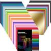 TECKWRAP Confezione da 50 fogli di vinile adesivi permanenti da 30,5 x 30,5 cm, 48 colori assortiti (lucidi e opachi) con 2 nastri di trasferimento per fai da te, adesivi decorativi compatibili con