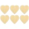 PATIKIL 15cm x 15cm Fondo del Cestino in Legno, 6pz Base in Legno Forma Cuore per Cestino all'Uncinetto Vuota per Fai Da Te Artigianato Intreccio Cesti Creazione Forniture Decorazione Casa