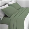Riad Arredo Mahome Set Completo Letto Tinta Unita in Pregiata Flanella 100% Cotone con Trattamento Antipalline - Completo Lenzuola Calde Morbide Artigianali Alta Qualità Made in Italy (Salvia, Francese)