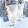 SIGANDG Telo Protezione Piante Invernale 80x100cm, Pack 2 - Copertura Antigelo e Antivento Riutilizzabile con Cerniera e Cordino (Bianca)