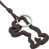 LIEBESKIND Keyring One Size Small Accessoires Vintage Goat, Portachiavi Donna, Cocco arrostito