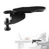 letuxaamz Poggiapolsi Mouse, Poggiapolsi Tastiera Accessori Scrivania Ufficio Supporto Braccio Regolabile Senza Foratura, Estensione Scrivania Ergonomica per Ufficio Studio Casa, Nero