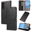 KKEIKO Cover per Samsung Galaxy S23 Plus, Antiurto Custodia in PU Pelle con Slot per Porta Carte, Magnetico Protettiva Cover per Samsung S23 Plus, Nero