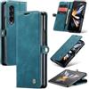 Azororo Cover per Samsung Galaxy Z Fold 4 5G, Premium PU Pelle Custodia, Magnetica Carta Fessura Portafoglio Case, Flip Cavalletto Custodia per Samsung Galaxy Z Fold 4 - Blu verde