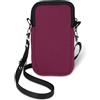 Pwsap 2 Strati Custodia in Neoprene per Smartphone, Universali Astuccio Portacellulare a Sacchetto, 7 Impermeabile Borsa Verticale Custodia per Telefono iPhone 15 16 17 Samsung, Cerniera/Tracolla, Bacca