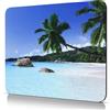 CHUQING, tappetino per mouse piccolo con motivo, mouse pad piccolo, ragazza, 240 x 200 mm, spiaggia