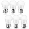 Flaspar Dimmerabile Lampadine LED E27, Golf P45/G45, 5W(Equivalenti a 40W), Luce Bianca Calda 3000K, 430 Lumen, Attacco Edison E27, confezione da 6