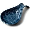 ANTIS'S HOME Poggiamestolo in ceramica, supporto per cucchiaio smaltato notte stellata, supporto resistente al calore per bancone della cucina, cucchiaino e posa-utensili da cucina, accessorio