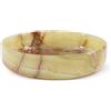 EARTHEN CRAFTS Ciotola da portata in marmo da 20,3 cm, ciotola decorativa in onice verde, realizzata a mano per il piano della cucina, ideale per insalatiere, bancone della cucina, arredamento moderno