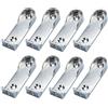 Pevlkawr 8pcs Supporto Asta Armadio Appendiabiti Set Reggitubo Laterale per Asta Appendiabiti Supporto Ovale per Tubo per Armadi O Pareti