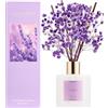 COCORRÍNA Diffusore Profumo Ambiente, 200ml Diffusore Profumato Lavender Garden con Bastoncini Diffusore di Olio Essenziale di Fragranza per la Casa per la Decorazione della Mensola del Bagno