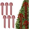 Zidoley 6 Pezzi Fiocchi Velluto Rossi Albero di Natale, Fiocchi per Albero di Natale, Decorazioni Natalizie (L)
