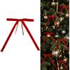 Zidoley 24 Pezzi Fiocchi Velluto Rossi Albero di Natale, Fiocchi per Albero di Natale, Decorazioni Natalizie (M)