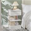 SoBuy FBT49 tavolino comodino comodino comò con 1 cassetto e 3 ripiani BHT ca. : 39x65x39 cm