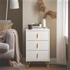 SoBuy FBT115-L Comodino a 3 cassetti per box letto a molle divano tavolo tavolino telefono tavolo notte Cassettiera