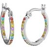 Sanico Bjt407 Orecchini Hoop/cristalli Multicolor 20mm Stainless Steel