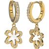 Sanico Bjt411 Orecchini Santorini/cristalli Bianchi Gold Plated
