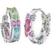 Sanico Bjt414 Orecchini Ring/cristalli Multicolor 19mm Stainless Steel