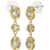 Sanico Bjt417 Orecchini Drops/cristalli Bianchi 30mm Gold Plated