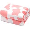 HSEEC Coperta con stampa di mucca, in morbido pile di flanella, leggera, per divano, letto, viaggi, camera da letto, decorazione per bambini, adolescenti, adulti, 101,6 x 127 cm