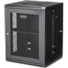 StarTech.com Armadio Rack 19 15U a Muro, Server Rack 19 Profondo 40,5 cm per Switch/Dispositivi di Rete/AV, Rack Dati Ventilato con Ripiano e Pannelli Laterali Rimovibili, Assemblato (RK1520WALHM)