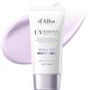 d'alba Piedmont d'Alba | Tartufo bianco italiano Waterfull Purple Tone-up Sunscreen 50ml, SPF/SPF 50+PA++++, crema idratante rosa ibrida pura e vegana, crema solare illuminante