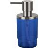 Spirella, Dispenser di Sapone in Acrilico Trasparente, Design Elegante e Moderno, Ideale per Il Bagno, Blu Navy, Dimensioni Standard, Accessorio per Il Bagno
